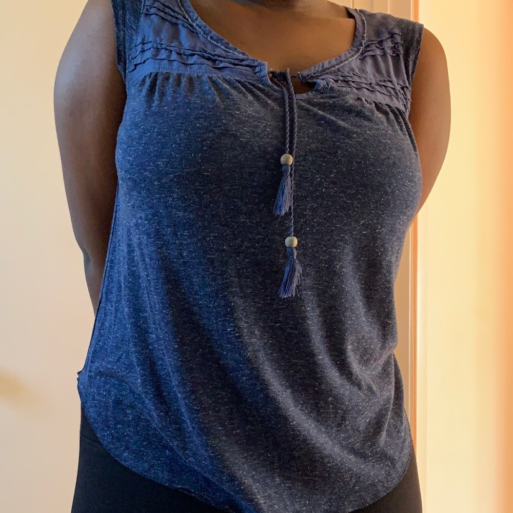 Blue Cutout Top Aeropostale Size M